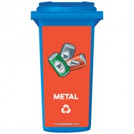 Metal Recycling Wheelie Bin Sticker Panel